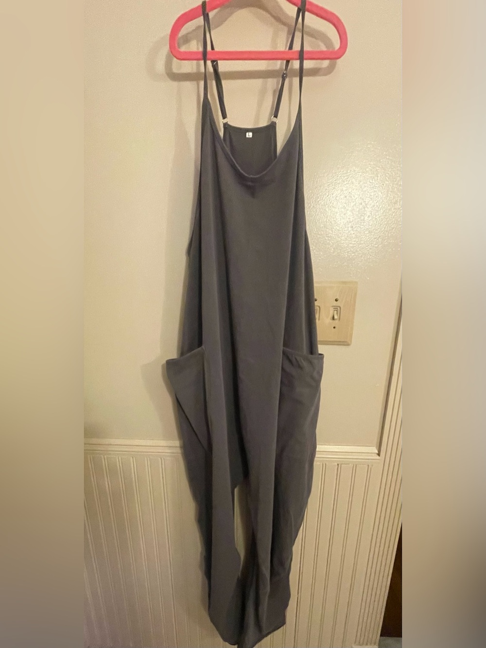 Dark Grey Casual Jumpsuit L